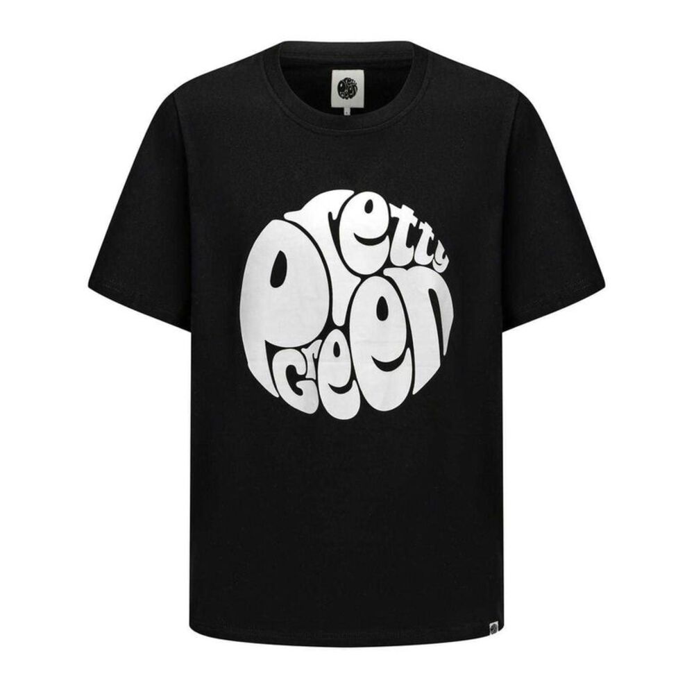 Pretty Green Mens Logo Cotton T-Shirt / Black